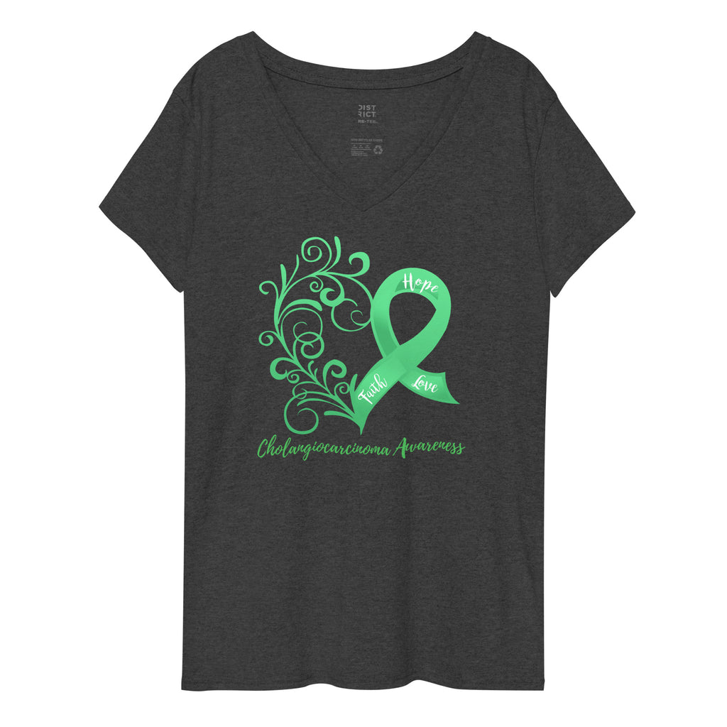 Cholangiocarcinoma Awareness  Women’s Recycled V-Neck T-Shirt - Several Colors Available