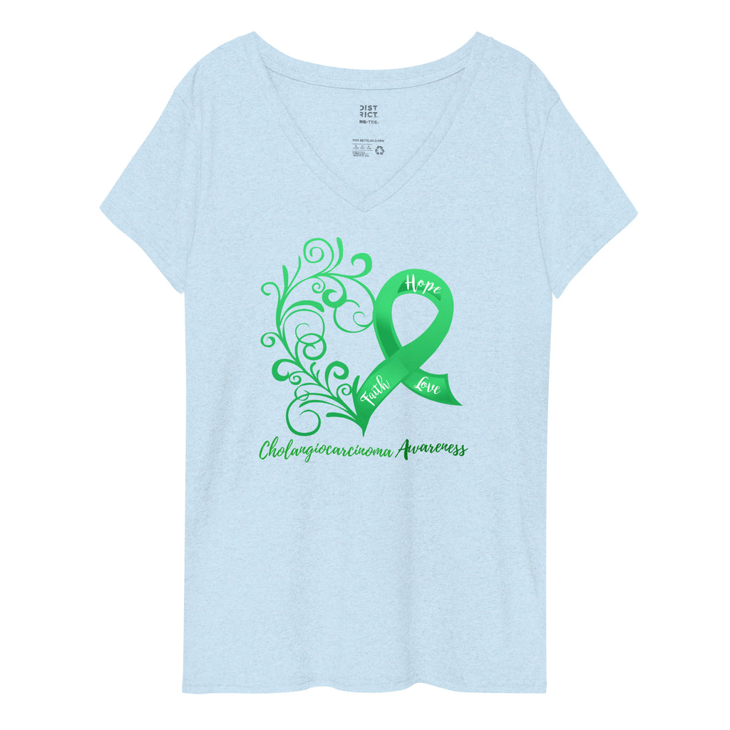Cholangiocarcinoma Awareness  Women’s Recycled V-Neck T-Shirt - Several Colors Available