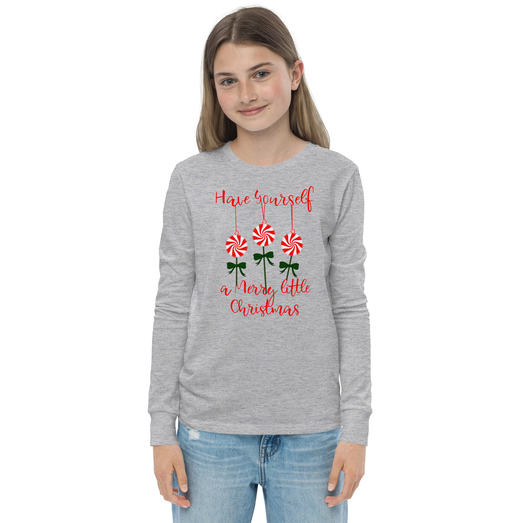 Have Yourself a Merry Little Christmas Mints Youth Long Sleeve Tee