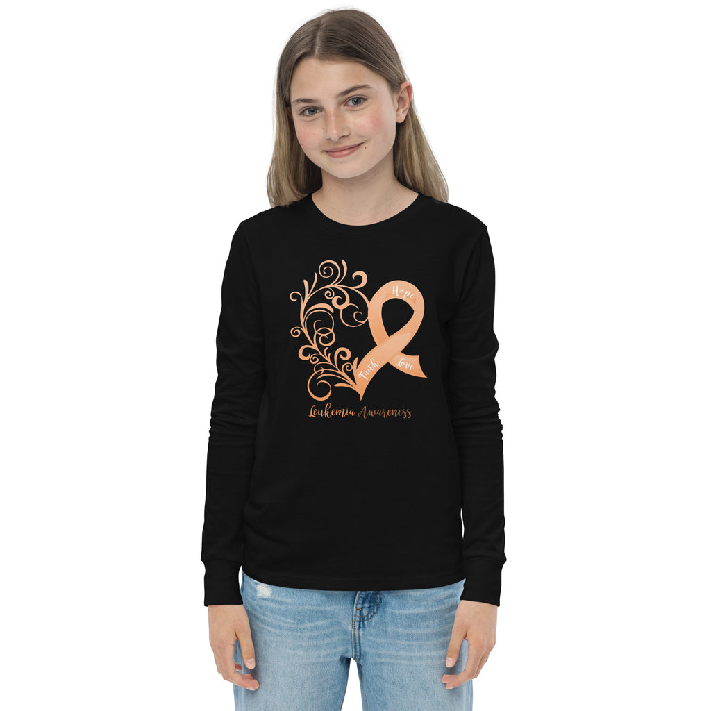Leukemia Awareness Youth long Sleeve Tee - Several Colors Available