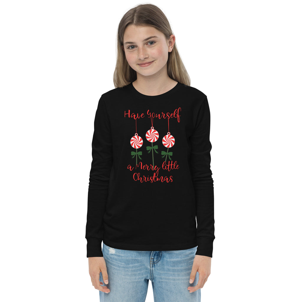 Have Yourself a Merry Little Christmas Mints Youth Long Sleeve Tee