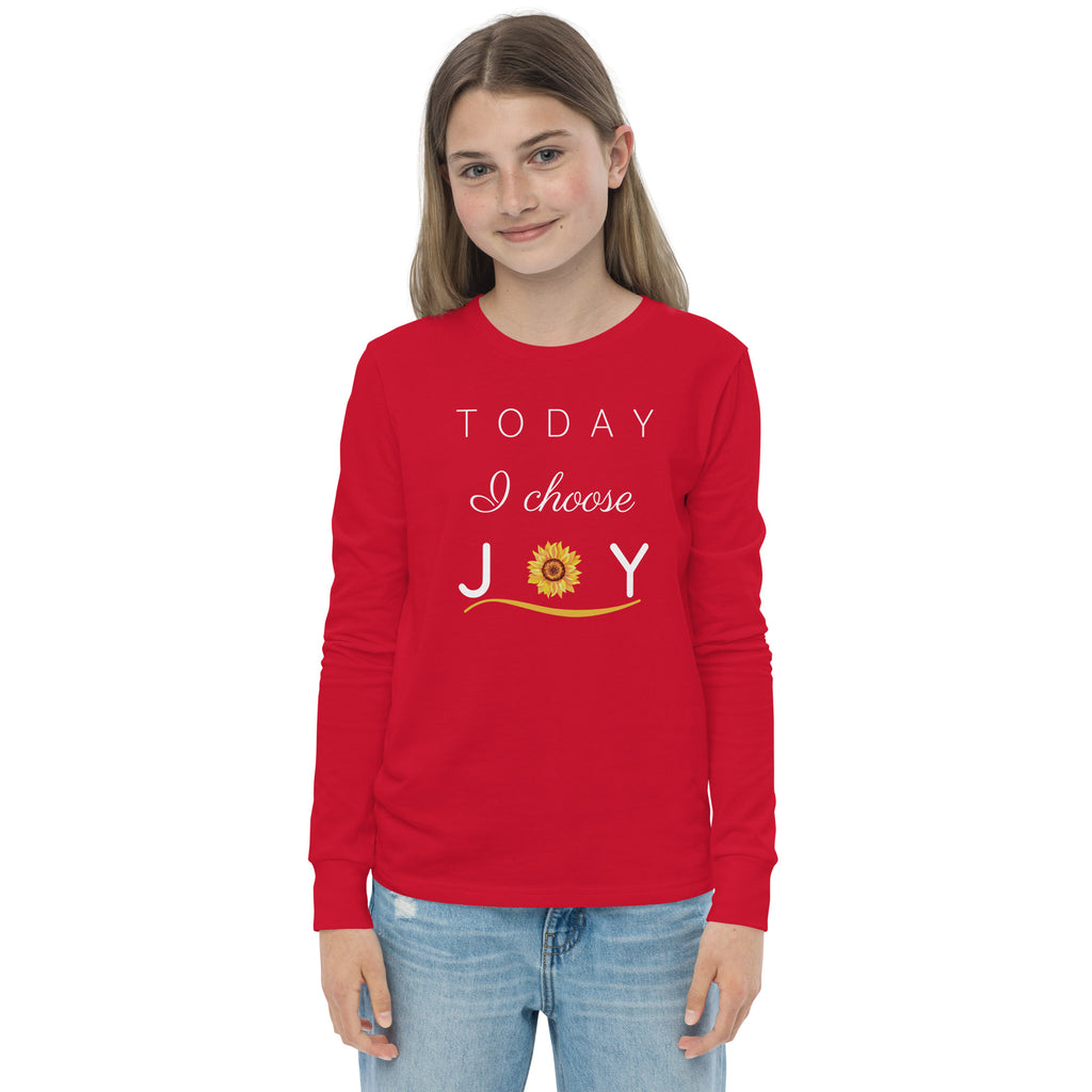 "Today I Choose Joy" Youth Long Sleeve Tee (Several Colors Available)
