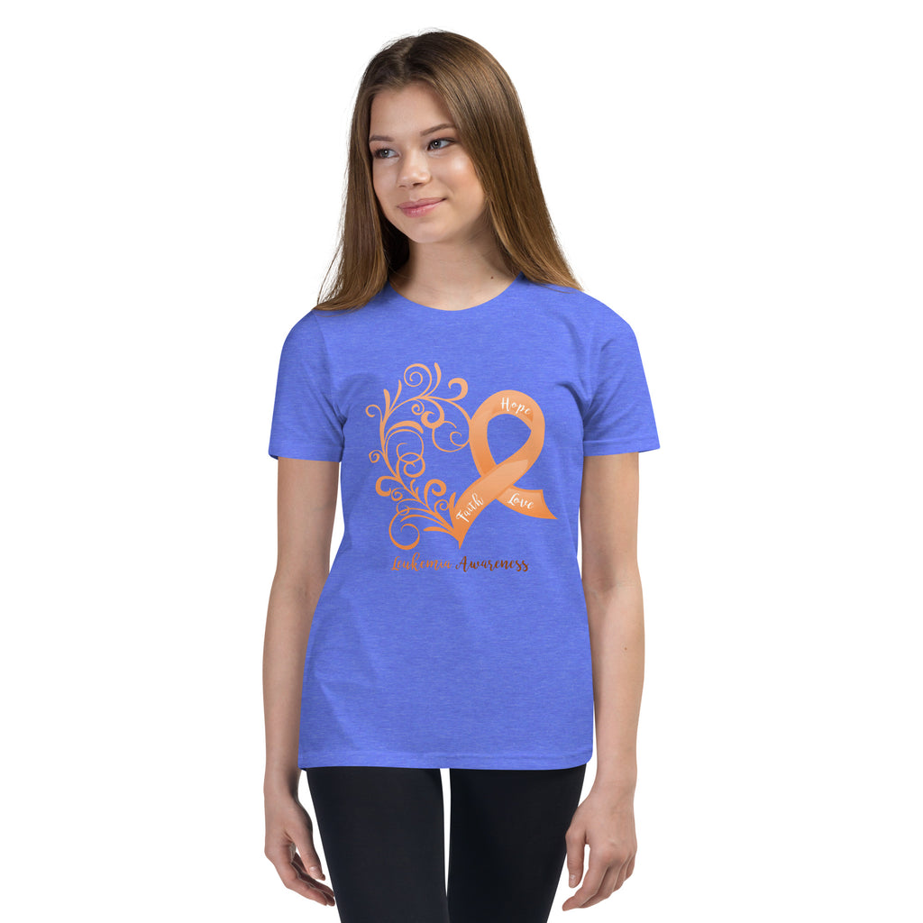 Leukemia Awareness Youth Short Sleeve T-Shirt - Several Colors Available