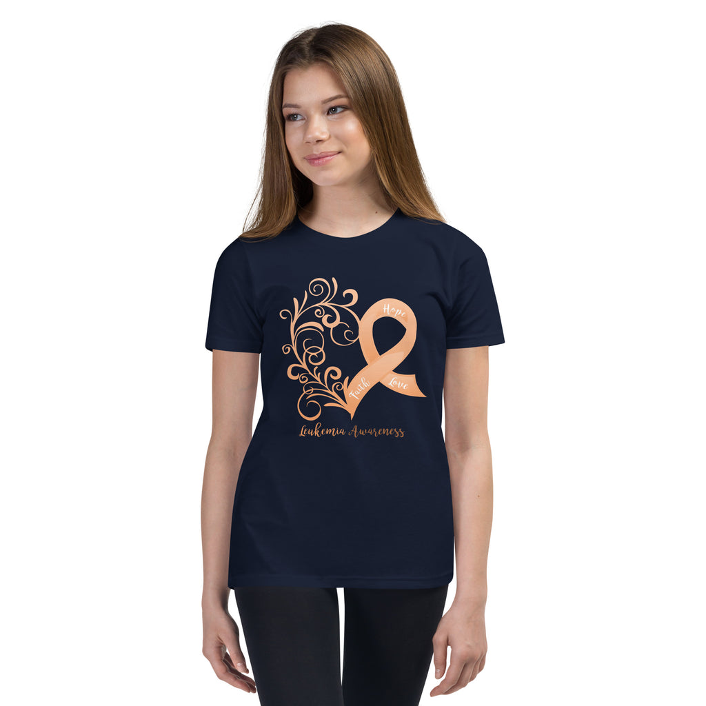 Leukemia Awareness Youth Short Sleeve T-Shirt - Several Colors Available